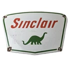 Vintage Sinclair Gasoline Sign - Dino Service Station Pump Porcelain Sign