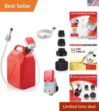 Emergency Fuel Transfer Pump: Auto-Stop, 51'' Hose, 3.2 GPM, Portable Design