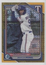 2024 Bowman Chrome Mega Box Gold Mojo Refractor 13/50 Braylin Morel #BCP-192 7c7