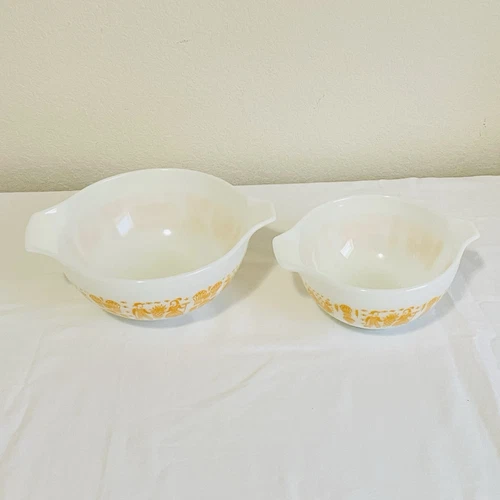 Vintage Pyrex Amish Butterprint Orange Pumpkin #441-#444 RARE! Set - Picture 16 of 23