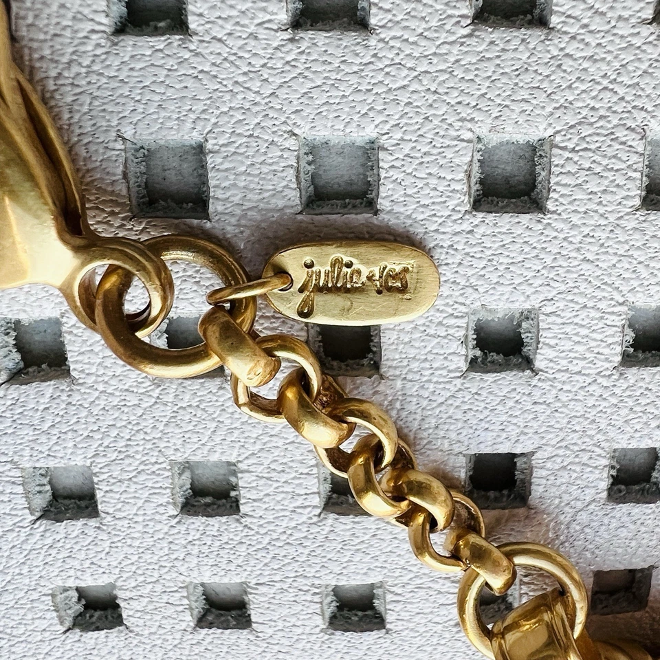 Rare Retired Julie Vos Gold-Tone Turquoise Pendant Charm Keychain Resort Coastal - Image 3 of 4