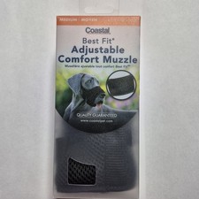Coastal Best Fit Adjustable Comfort Muzzle Medium Black Dog Muzzle
