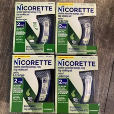 Nicorette Mini 81 Lozenges Mint 2mg 4 Boxes 9/2026-2027