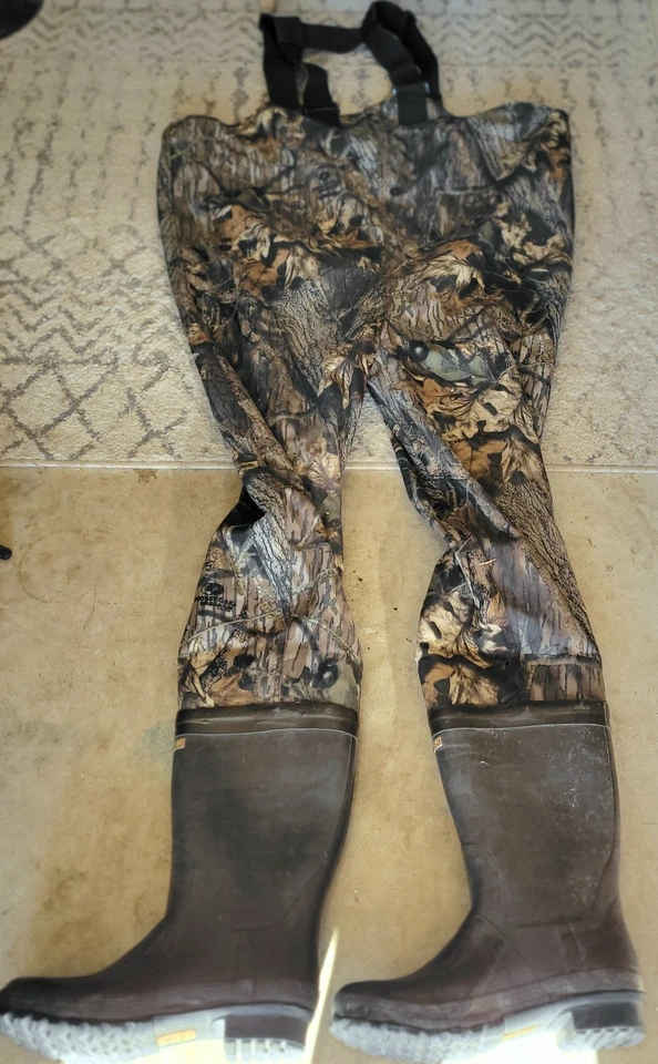 Hodgman Wadewell Mossy Oak 2ply Chest Canvas Waders Size 11 Duck Hunting Fishing - Image 2 of 4