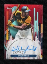 2025 Topps Finest Red Refractor 1/5 Dave Winfield #FA-DW Auto HOF tw0