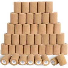60-Pack Skin Self Adhesive Bandage Wrap, 3"x5yds Cohesive, Vet  Sports Use