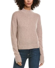 Incashmere Crop Mock Wool & Cashmere-Blend Sweater Women's