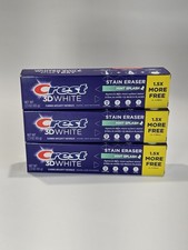 Crest 3D White Stain Eraser Mint Splash Fluoride Toothpaste 2.3 oz Pack Of 3