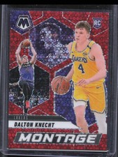 2024-25 Panini Mosaic Dalton Knecht #27 Montage Rookie Red Disco Prizm /99