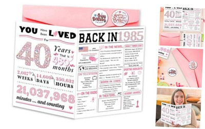 40th Birthday Card,Funny 40th Birthday Gifts for Women Her,Happy 40th Birthday 