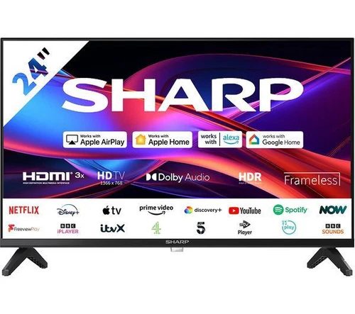 SHARP 1T-C24GD2725K Roku TV 24" Smart HD Ready HDR LED TV - Picture 1 of 5