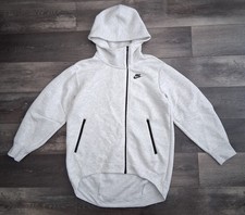 Nike Tech Fleece Oversized Full Zip Cape Hoodie Light Grey Heather Size XSmall