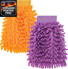 Waschhandschuh Auto Mikrofaser Beidseitig Saugstark weich 2 Stücke
