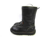 Kickers Youth Size 26 EUR Black Leather Zip Mid Calf Boots