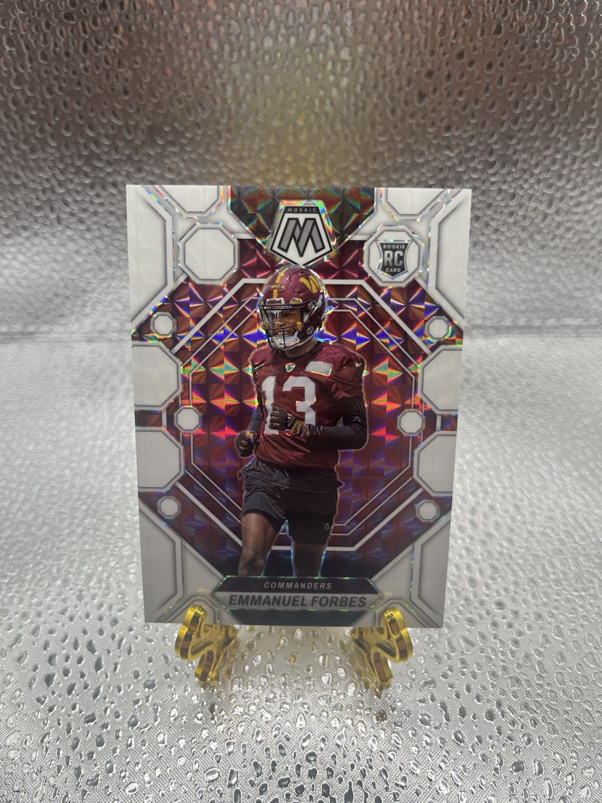 2023 Panini Mosaic - Rookies Emmanuel Forbes #319 White Mosaic Prizm /25 (RC)