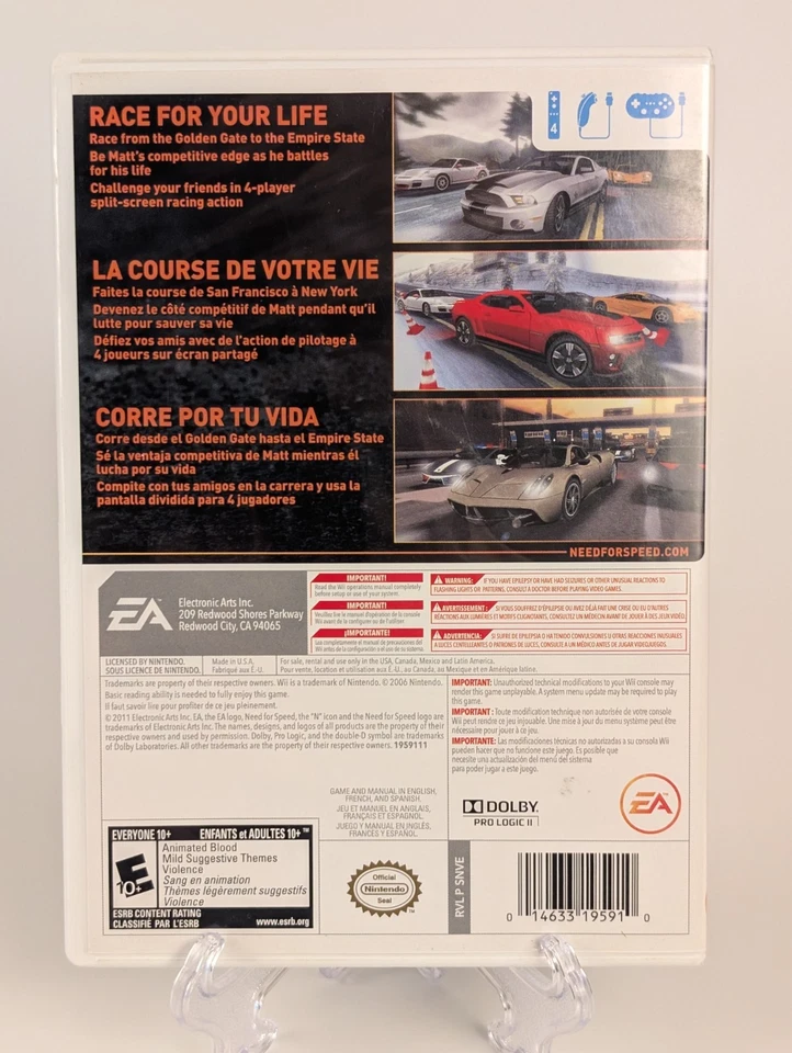 Need for Speed: The Run (Nintendo Wii, 2011)➡️CIB  - Tested - Near Mint 📀! - Image 2 of 4