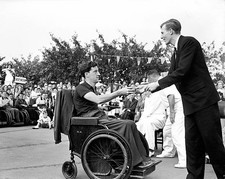 Dr Roger Bannister presents individual Archery trophy to Albert Al- Old Photo