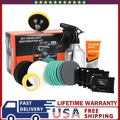 headlight restoration kit polishing compound spray for all vehicle types