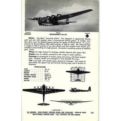 Messerschmitt Me. 323 Henschel Hs. 293 Germany 1943 War Plane Photo SAG6-9