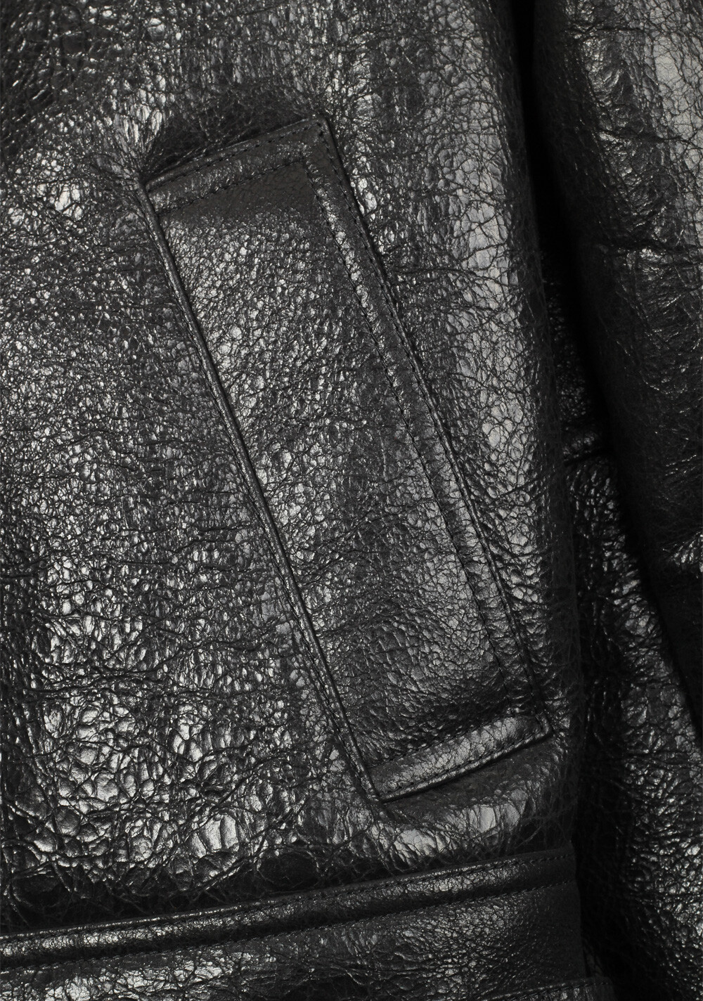 Giacca in pelle nera Saint Laurent Paris taglia 50 40R USA Giacca...