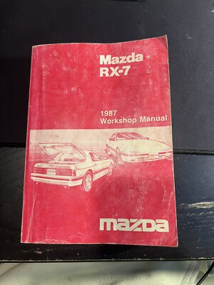Book 1987 Mazda RX7 Workshop Manual Supplement Dealership Shop Repair Book