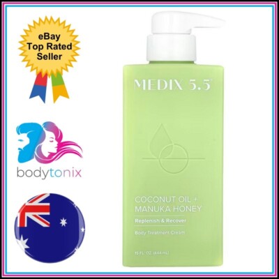 MEDIX 5.5 COCONUT OIL + MANUKA HONEY Replenish & Recover Body  Cream 444ml