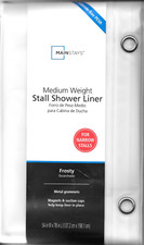 Mainstays Frosty Midweight PEVA Shower Stall Curtain Liner 54" x 78"
