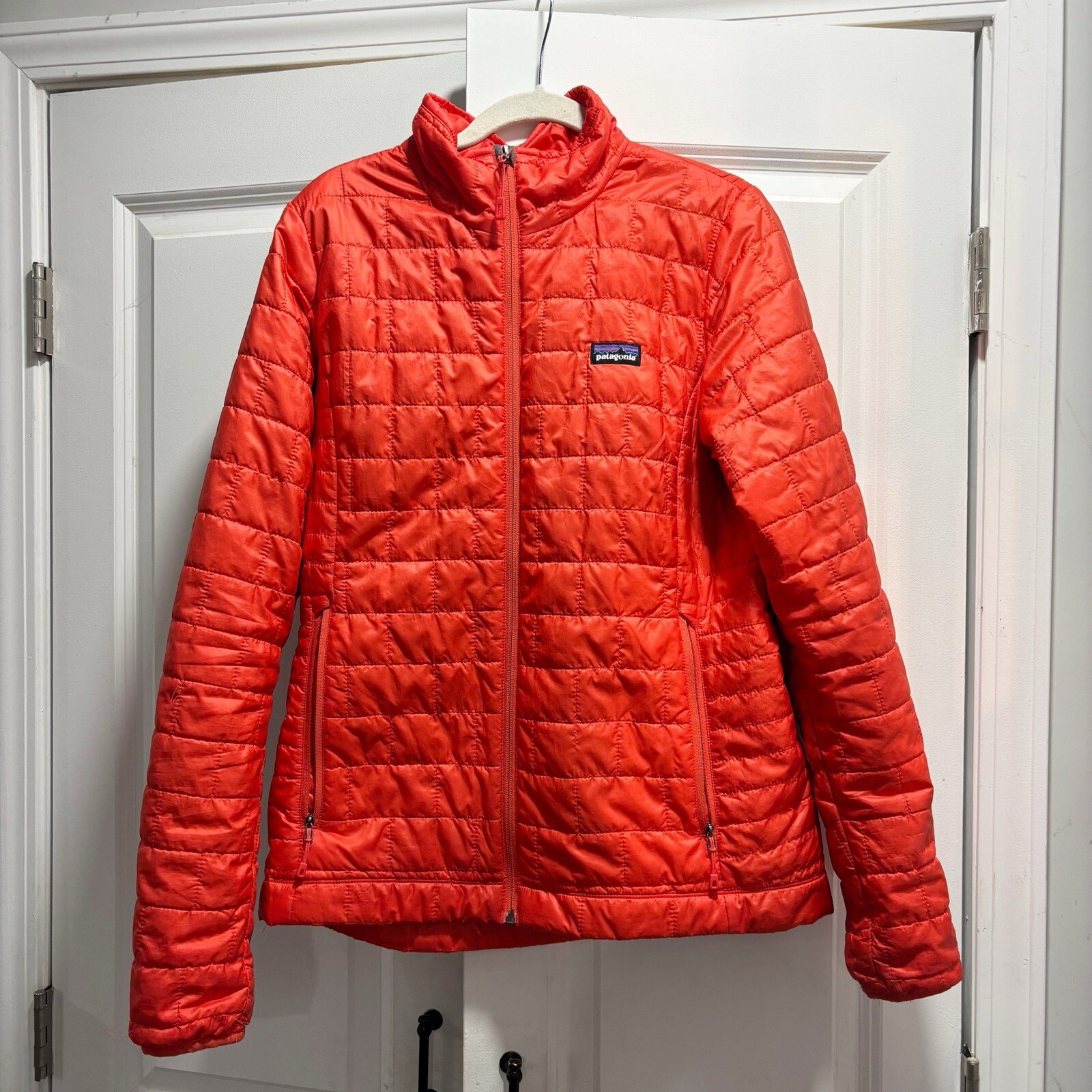 Women's Orange Patagonia Nano Puff Primaloft Jacket - Size M