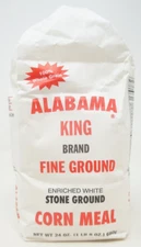 Alabama King Brand Stone Fine ground Enriched White Corn Meal, 24 OZ