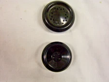 Set of chrome banded caps for Automatic Electric model 40 telephone handsets