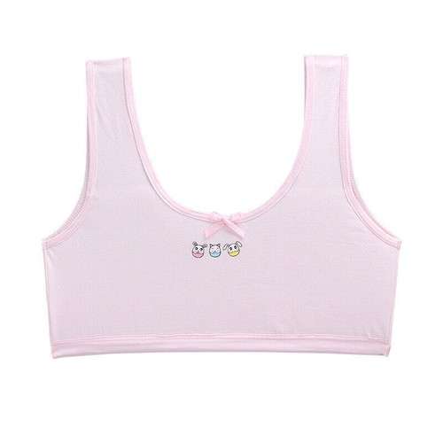3 Pack Girls Bra Cotton Kids Teen Bra Training Bras Vest Underwear Age 8 -14T - Picture 6 of 16