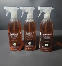 Method Daily Wood Cleaner Almond Scent Lot 3 - 28 fl oz Plant Based Wood Cleaner