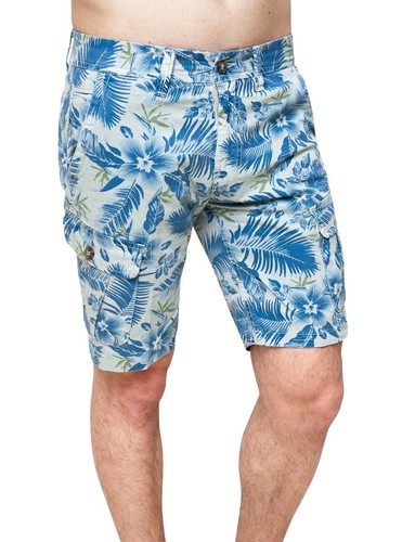 PANTALONI CORTI UOMO DIAMOND CARGO PANTALONCINO BERMUDA FLOREALE CON  TASCONI | eBay
