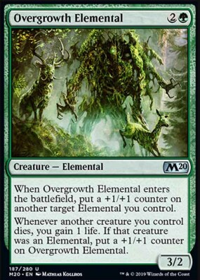 Magic the Gathering MTG Overgrowth Elemental (187) Core Set 2020   LP