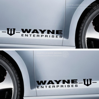 2x Wayne Enterprises 40cm Seitenaufkleber Spruch B14 Auto Aufkleber Tuning Logo