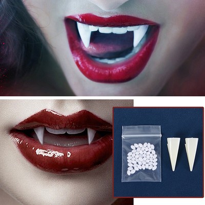 Halloween party Fangs Decoration DIY Resin vampire teeth Props Horror with glCR