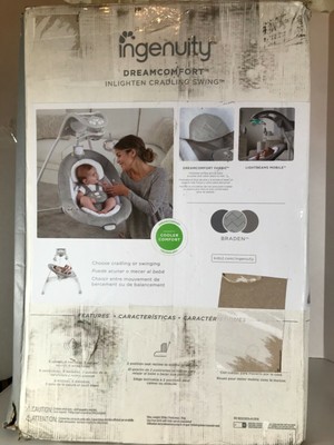 ingenuity dreamcomfort inlighten cradling swing & rocker
