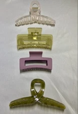 4 Pack Large Hair Claw Clips - 2-4 Inch Nonslip Big Nonslip hair clamps