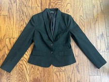 EXPRESS Womens Black Two-Button Blazer Suit Jacket - Size 8 - Black