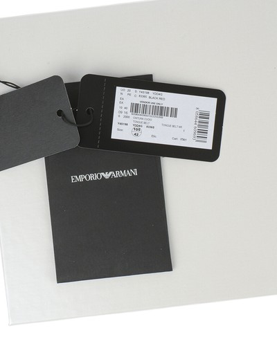 Cinturón Emporio Armani Cuero ITALIA Hombre Negro Y4S198 YDD4G 83365 Talla 110 OFERTA - Imagen 7 de 11