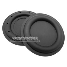 2x Speaker Passive Radiator Auxiliary Bass Woofer Rubber Vibration Plate 55mm