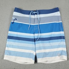 Vineyard Vines Shorts Mens 32 Blue Striped Surf Beach Board Swim Trunks