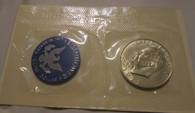 1971-S And 1974-S Eisenhower 40% Silver Dollars, In Original Sealed Packages Unc