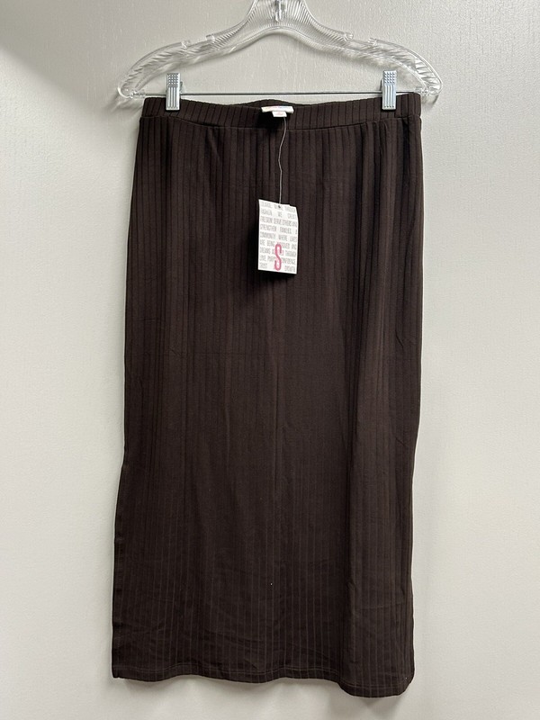 🤎NWT Small Lularoe Violet  Midi Skirt.  Chocolate Brown W/Side Slits 🤎