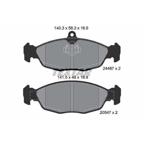Textar BremsbeläGe Bremsbelegsatz Hinten FüR Jaguar XK8 Convertible XJ Daimler-image