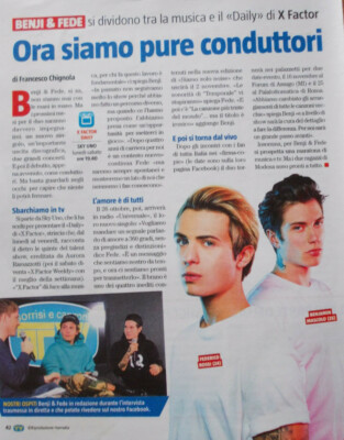 Italian Clipping Cutout 2018 BENJI AND FAITH now we are also conductors.