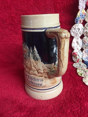 Vintage West Germany 051 Large Stein Die Fischerin v. Bodensee 1st eine shone - Picture 4 of 5