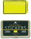 Egg Shell Stickers Yellow Line Border