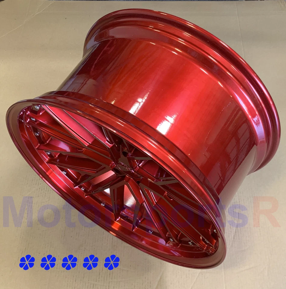 XXR 571 Wheels 20 x9 10.5 +35 Red Staggered 5x114.3 Fit 14 Hyundai Genesis Coupe Foto 3 de 4