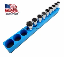 Mechanics Time Saver 3/8 Drive Magnetic Deep Socket Holder Metric Organizer MTS
